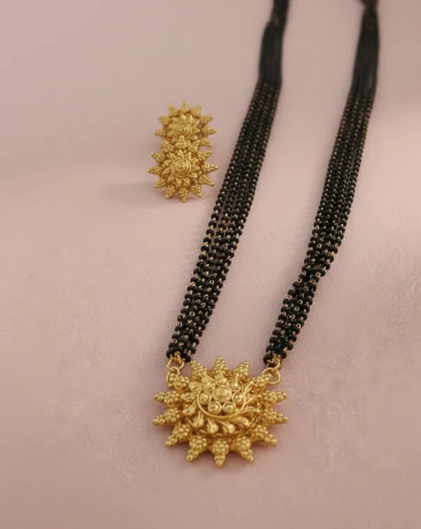 Traditional_Gold-Plated_Sunburst_Mangalsutra_Set_with_Matching_Stud_Earrings