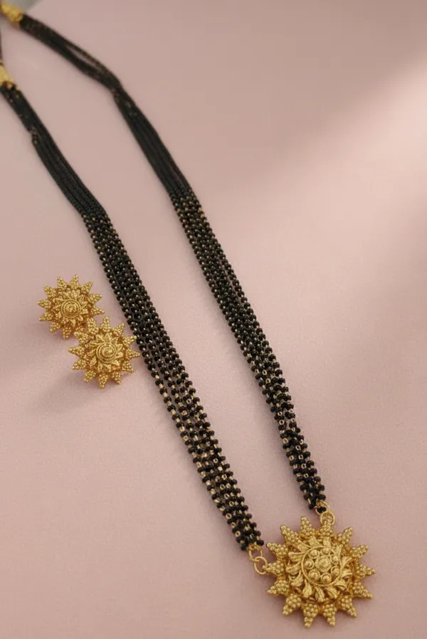 Traditional_Gold-Plated_Sunburst_Mangalsutra_Set_with_Matching_Stud_Earrings