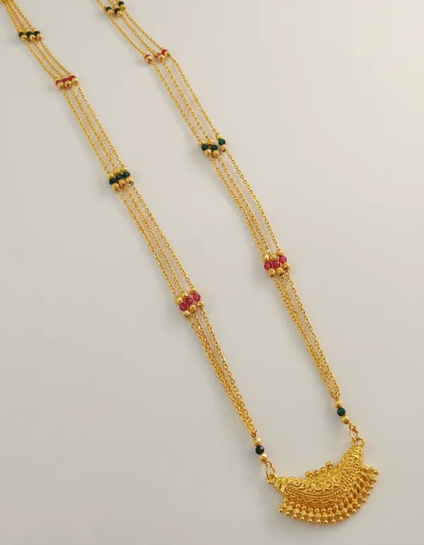 Traditional_Gold-Plated_Three-Layer_Chandrakor_Necklace_with_Ruby_&_Emerald_Accents