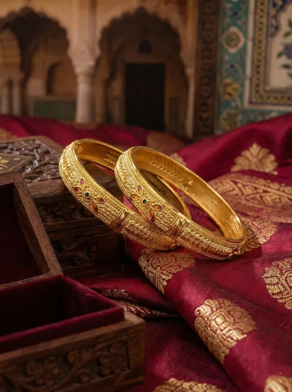 Traditional_Indian_Gold_Kangan_with_Hand-Painted_Enamel_Detailing