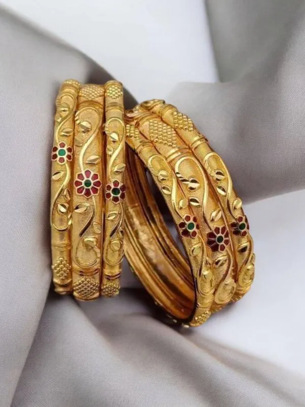 Traditional_Intricately_Designed__Gold_Tone_Broad_Bangles_with_Floral_Engraving