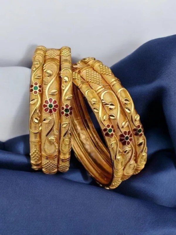 Traditional_Intricately_Designed__Gold_Tone_Broad_Bangles_with_Floral_Engraving