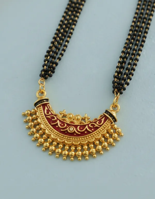 Traditional_Meenakari_Half-Moon_Mangalsutra_Set_with_Matching_Studs