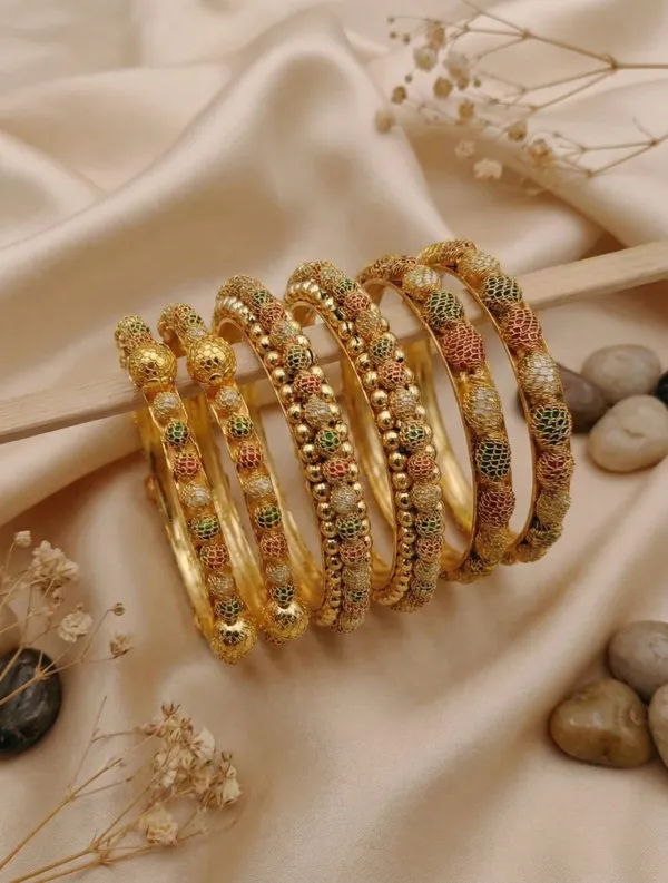 Traditional_Meenakari_Style_Gold-Plated_Enamel_Bangle_Set_(Set_of_6)