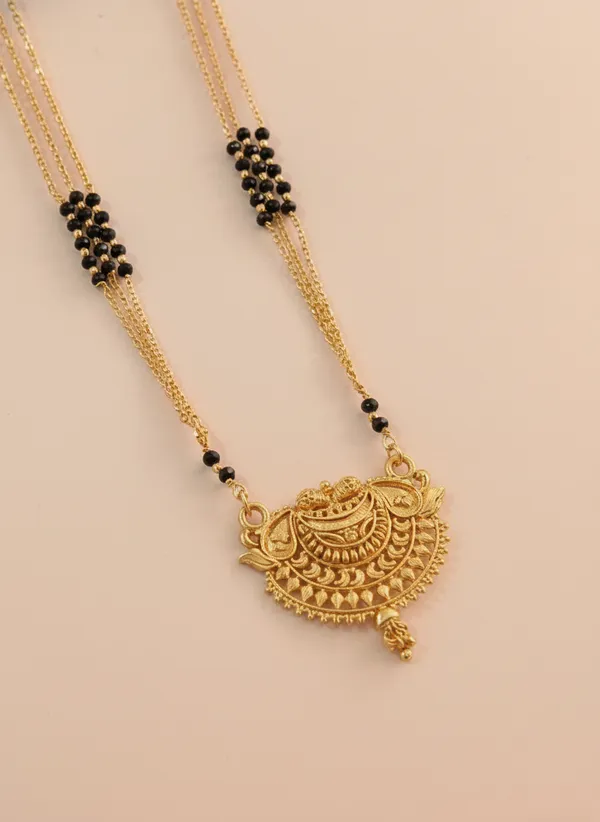 Traditional_Triple-Strand_Gold_Mangalsutra_with_Filigree_Pendant