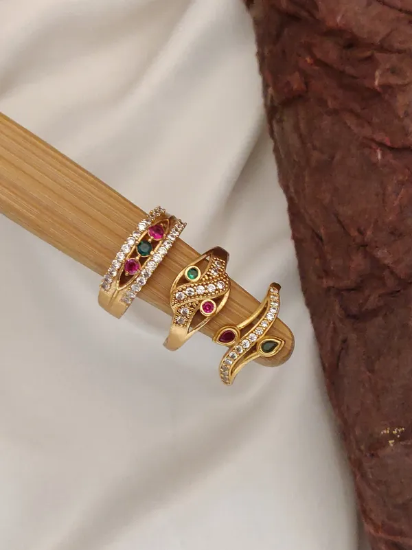 Trendy_Gold-Plated_Stone_Studded_Adjustable_Finger_Ring_Set