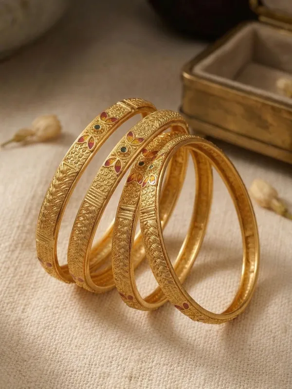 VIHAL_JEWELLERY_Traditional_Gold-Plated_Meenakari_Work_Bangles_for_Women_(Set_of_4)
