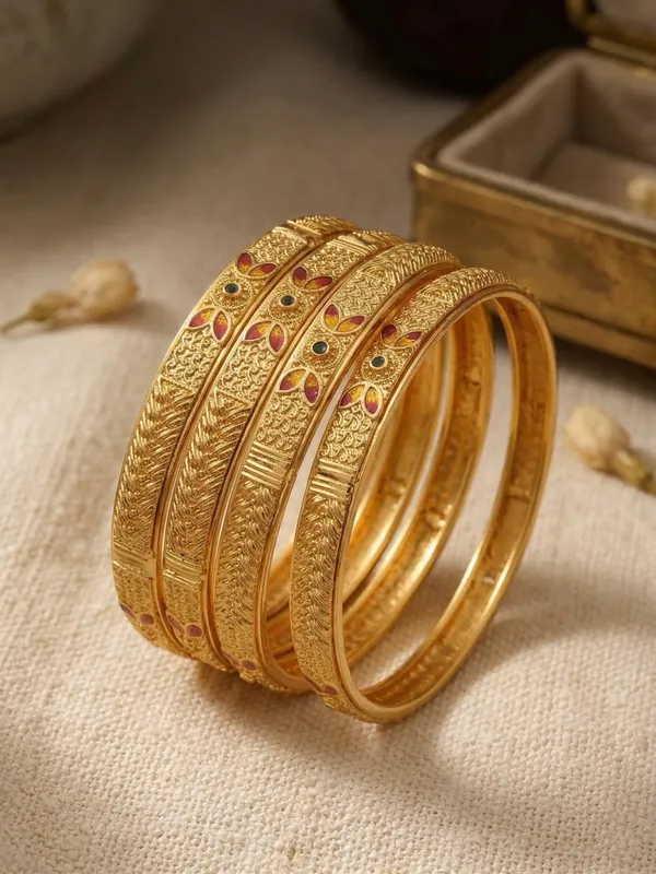 VIHAL_JEWELLERY_Traditional_Gold-Plated_Meenakari_Work_Bangles_for_Women_(Set_of_4)