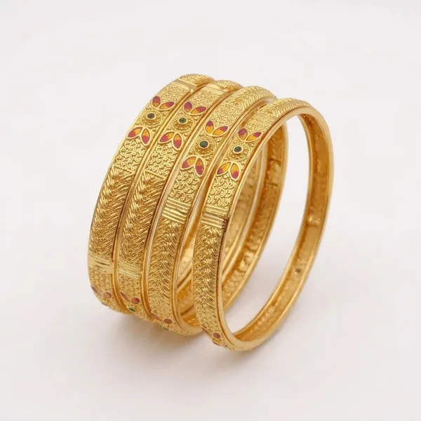 VIHAL_JEWELLERY_Traditional_Gold-Plated_Meenakari_Work_Bangles_for_Women_(Set_of_4)