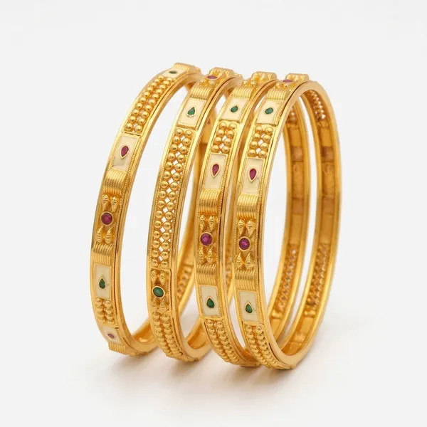 VIHAL_JEWELLERY_Traditional_Gold-Plated_Meenakari_Work_Bangles_with_Ruby_and_Emerald_Stone_Accents_(Set_of_4)