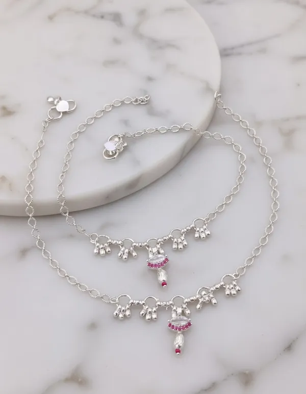 VIHAL_JEWELLERY_Traditional_Silver-Plated_Ethnic_Anklets_with_Ruby_Pink_Stones_&_Ghungroo_Charms_(Pair_of_2)