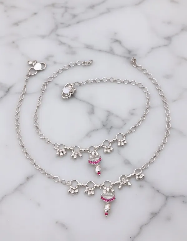 VIHAL_JEWELLERY_Traditional_Silver-Plated_Ethnic_Anklets_with_Ruby_Pink_Stones_&_Ghungroo_Charms_(Pair_of_2)