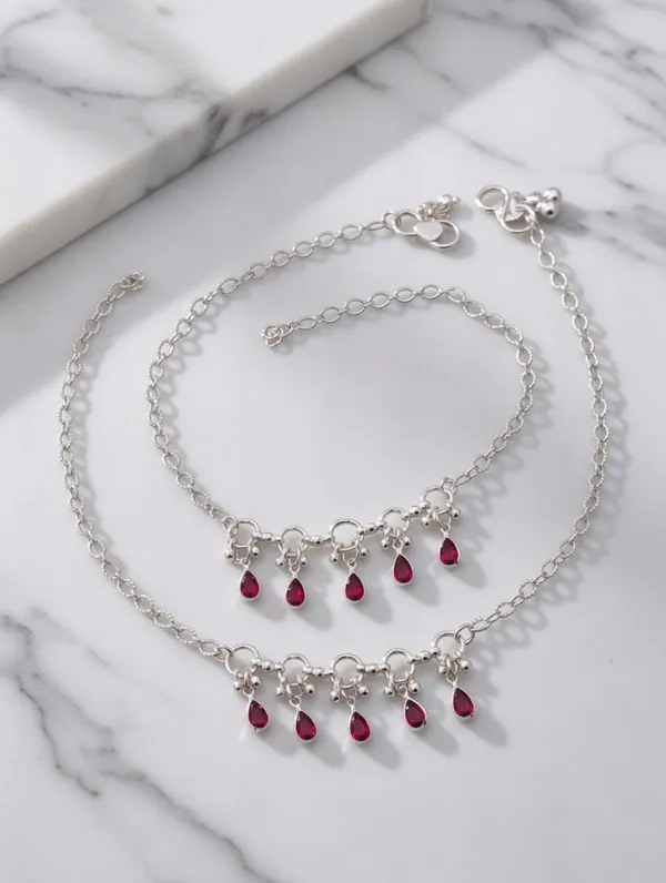 Vihal_Jewellery_Traditional_Silver-Plated_Bridal_Payal_with_Ruby_Red_Stones_–_Ethnic_Adjustable_Anklets_for_Women_(Set_of_2)