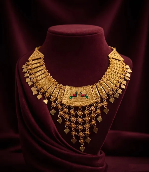 Exquisite_Peacock_Motif_Gold_Rani_Haar