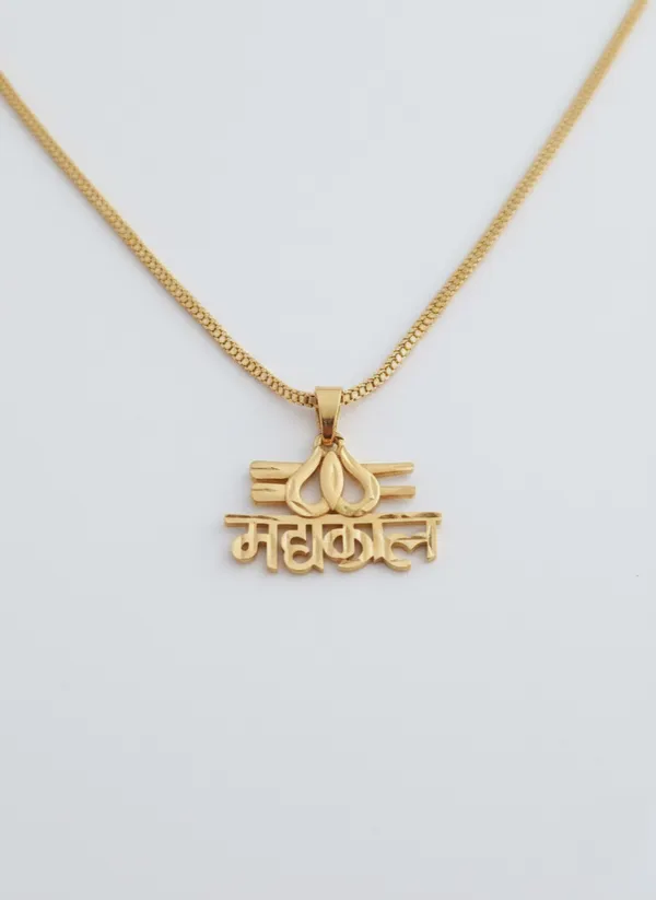 Gold-Plated_Mahakal_Pendant_with_Dotted_Box_Chain
