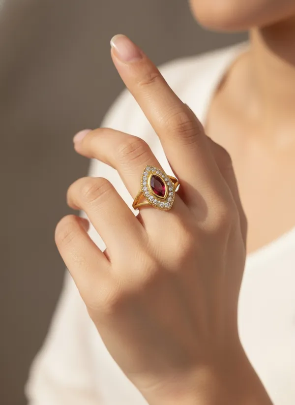 3_Pcs_Of_High_Gold_Plated_Anamika_Adjustable_diamond_rings_for_women