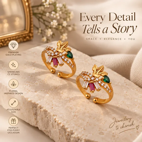 Adjustable_Gold-Plated_Floral_Ring_with_Pink_&_White_CZ_Baguette_Stones