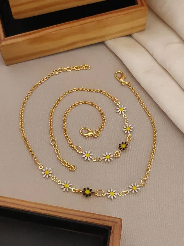 Charming_Daisy_Enamel_Anklet_Set