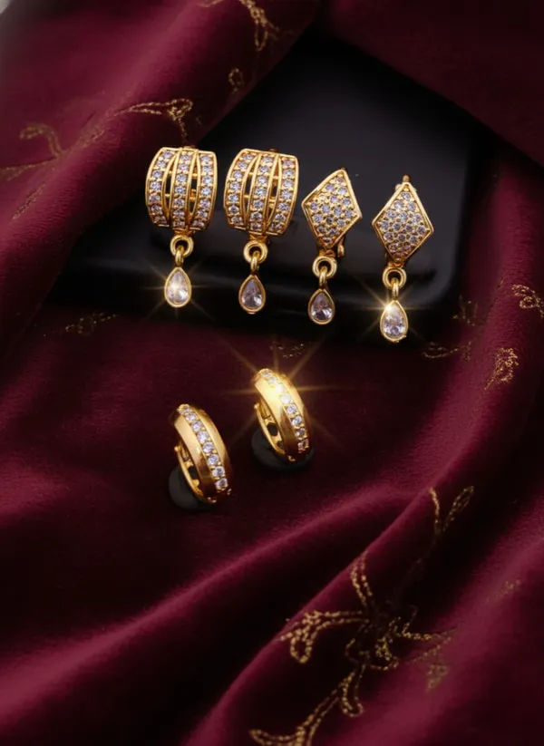 Gold-Plated_Bali_Earrings_Combo_of_3_Pairs