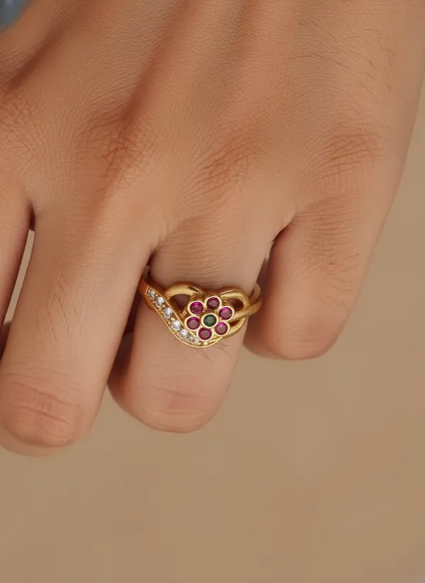 3_Pcs_Of_High_Gold_Plated_Akriti_Adjustable_diamond_rings_for_women