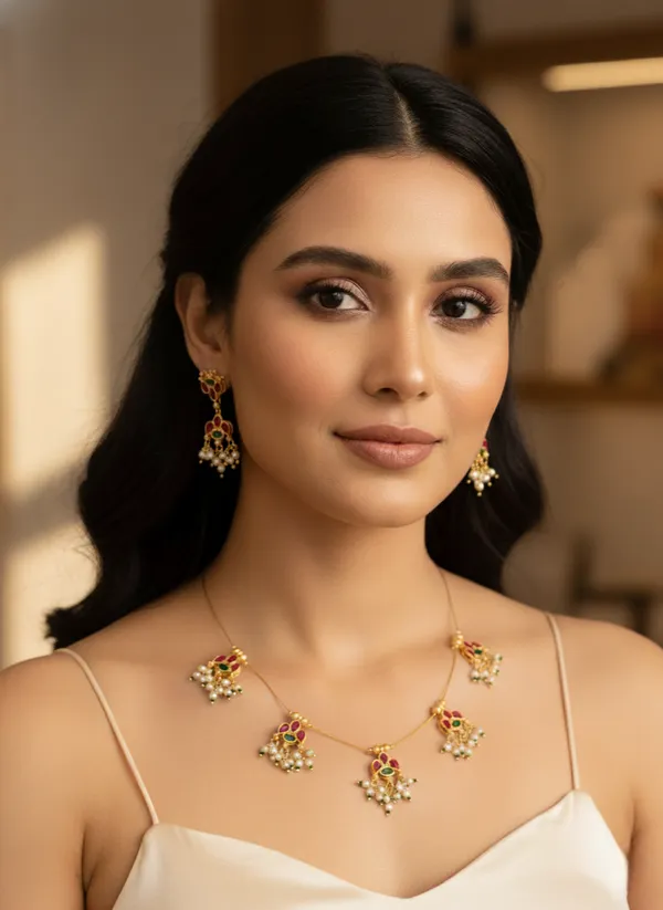 Royal_Polki_Kundan_&_Elegant_White_Pearl_Jewellery_Set