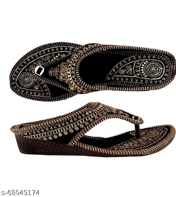 Black_Embellished_Velvet_Flats_For_Women