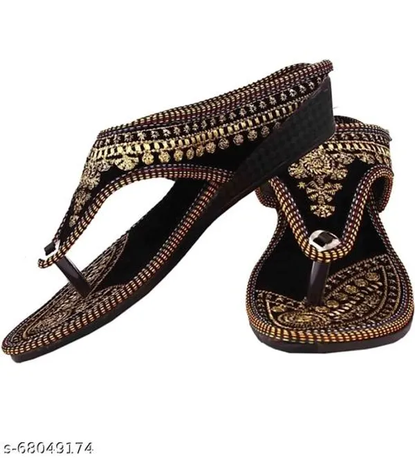Black_Embellished_Velvet_Flats_For_Women