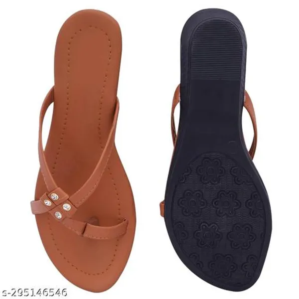 Brown_Knot_Slipper_Synthetic_Slipper_For_Women