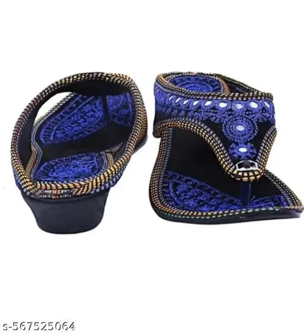 Navy_Blue_Fabulous_Embroidered_Velvet_Slipper_For_Women