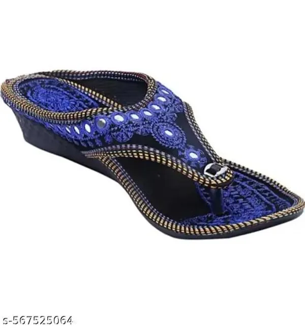 Navy_Blue_Fabulous_Embroidered_Velvet_Slipper_For_Women