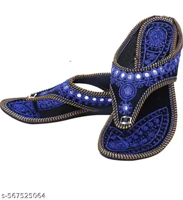 Navy_Blue_Fabulous_Embroidered_Velvet_Slipper_For_Women