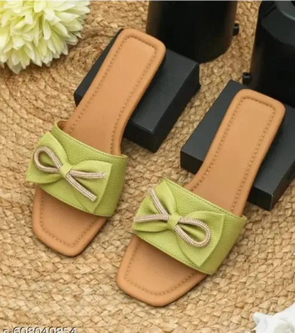 Yellow_Beautiful_Synthetic_Flats_Chappal_For_Women