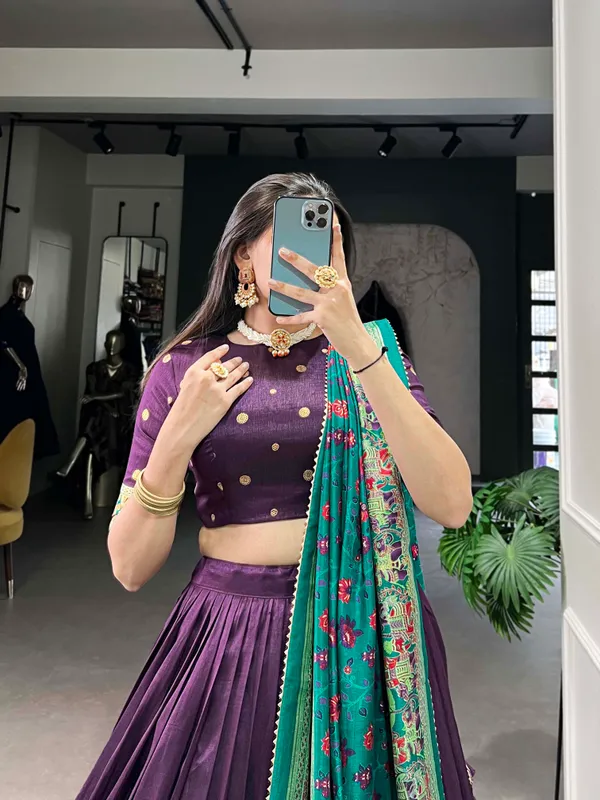 Purple_Premium_&_Elegant_Dola_Silk_Lehenga_Choli_For_Women