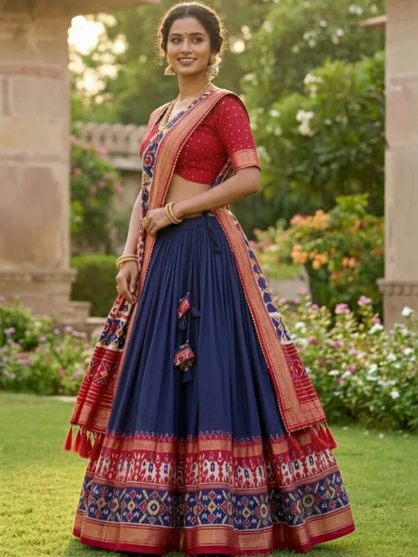 Navy_Blue_Dola_Silk_Patola_Print_Traditional_Lehenga_Choli