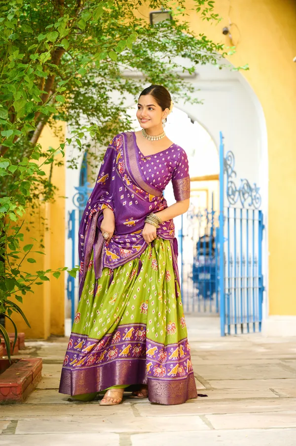 Perrot_With_Heavy_Lichi_Fabric_With_Jacquard_Border_Jari_Lining_With_Print