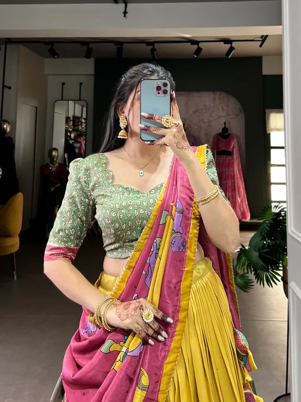 Yellow_Premium_&_Elegant_Dola_Silk_Lehenga_Choli_For_Women
