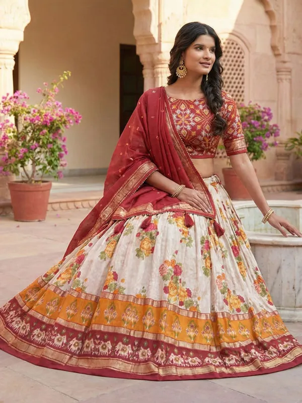 Navratri_Special_Red_Color_Patola_Print_Lehenga_Choli