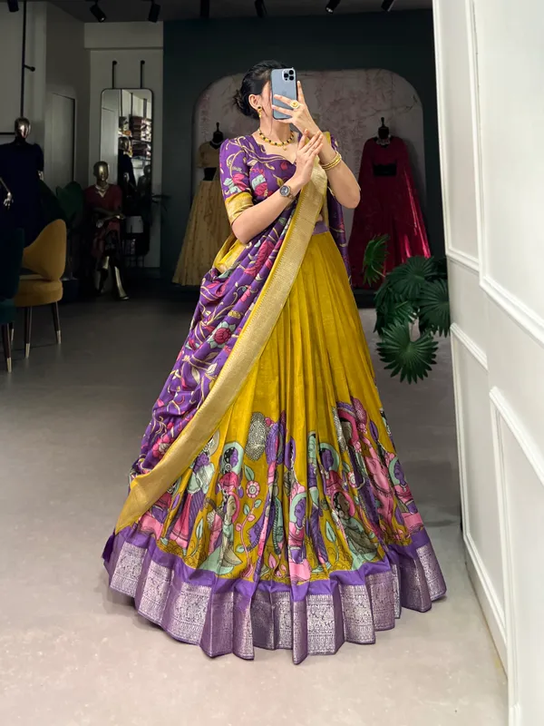 Yellow_Premium_&_Elegant_Dola_Silk_Lehenga_Choli_For_Women