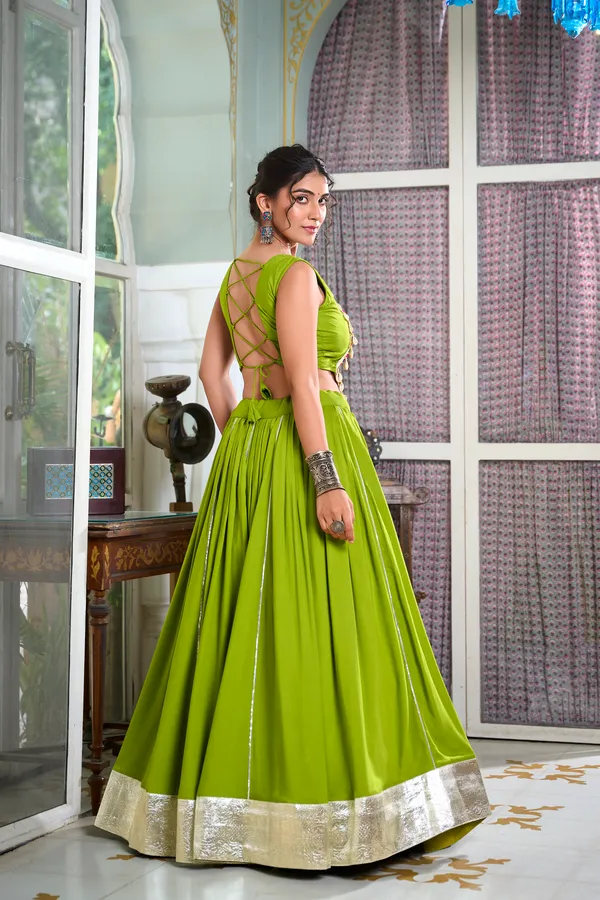 Parrot_Premium_&_Elegant_Rayon_Lehenga_Choli_For_Women
