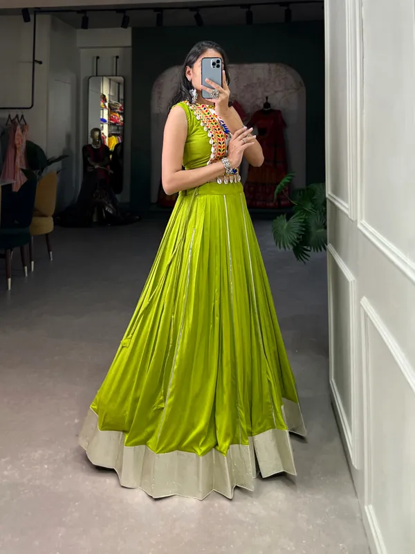Parrot_Premium_&_Elegant_Rayon_Lehenga_Choli_For_Women