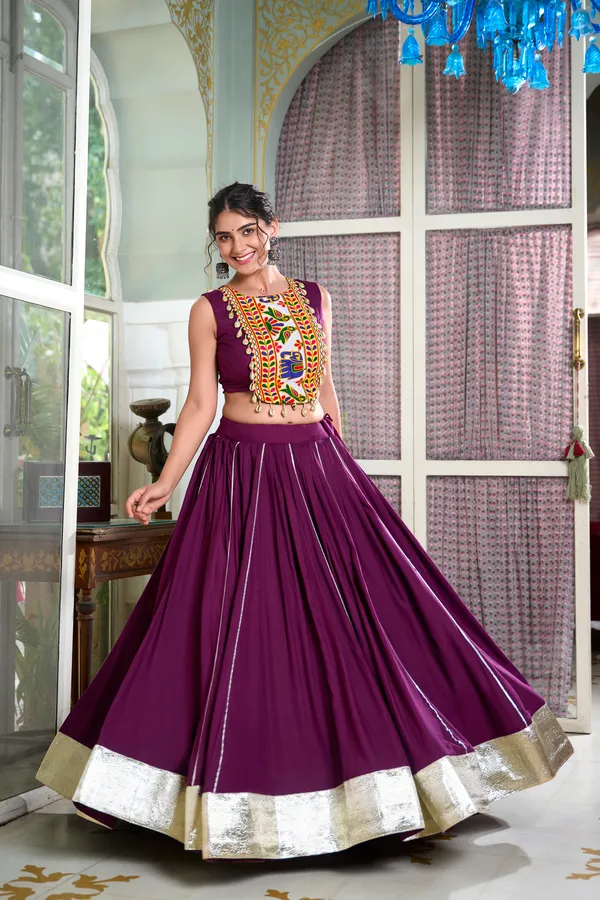 Wine_Premium_&_Elegant_Rayon_Lehenga_Choli_For_Women