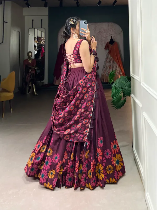 Wine_Premium_&_Elegant_Dola_Silk_Lehenga_Choli_For_Women