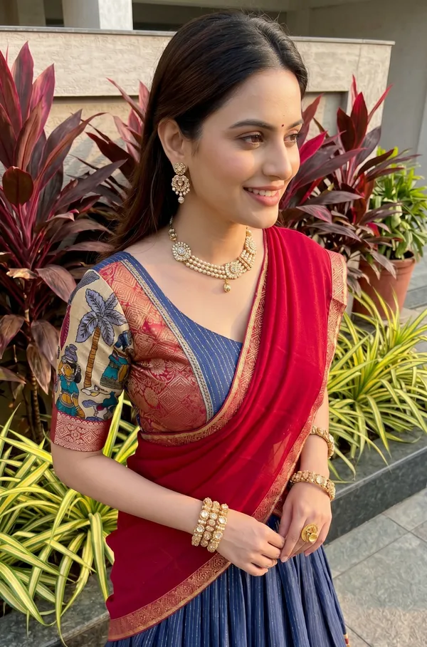 Perfectly_blended_Tussar_silk_lehenga_for_festive_season_to_charm_your_look