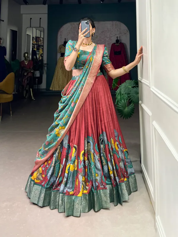 Red_Premium_&_Elegant_Dola_Silk_Lehenga_Choli_For_Women