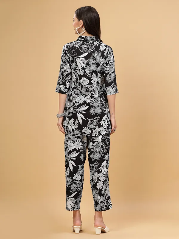 Black_Floral_Regular_Pure_Cotton_Co-ord_Set