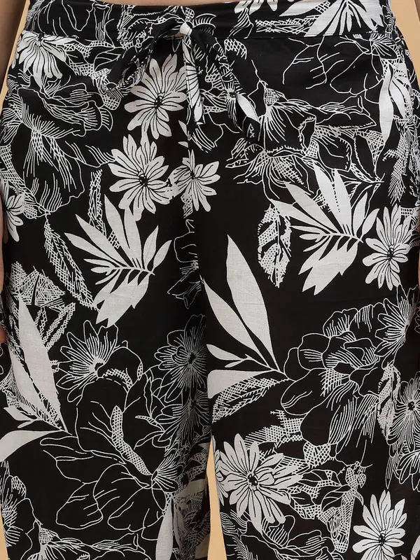 Black_Floral_Regular_Pure_Cotton_Co-ord_Set