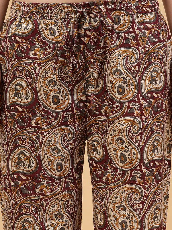 Brown_Pure_Cotton_Floral_Printed_Salwar_Suit_Set