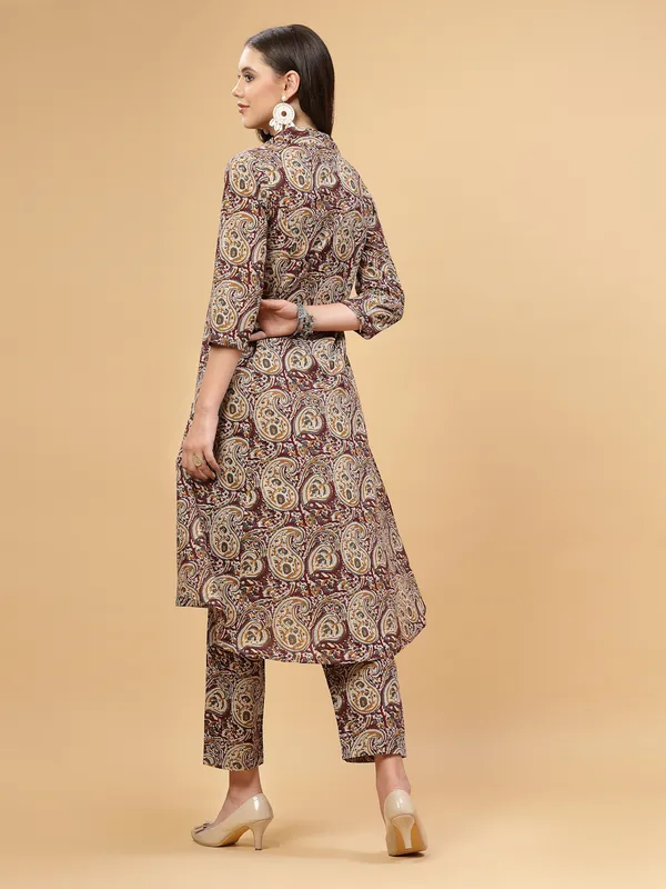 Brown_Pure_Cotton_Floral_Printed_Salwar_Suit_Set