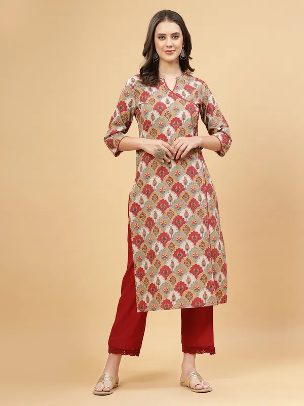 Maroon_Ethnic_Motifs_Printed_Pure_Cotton_Angrakha_Style_Kurta