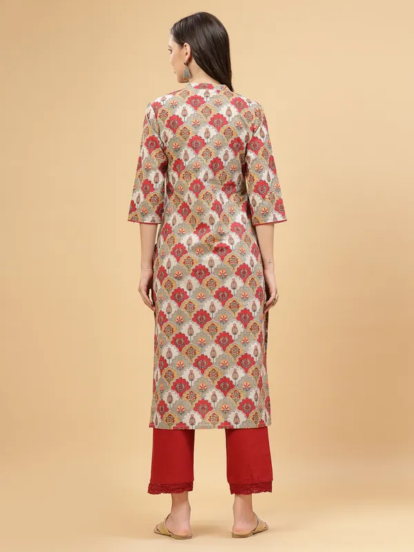 Maroon_Ethnic_Motifs_Printed_Pure_Cotton_Angrakha_Style_Kurta